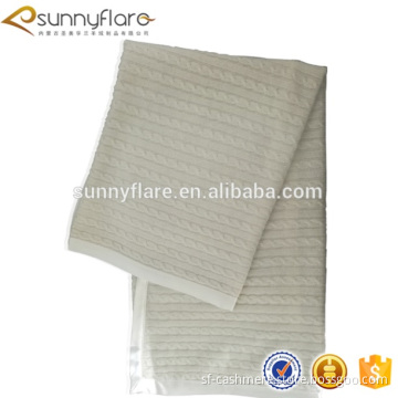 high quality softy cashmere cable knit baby blanket
